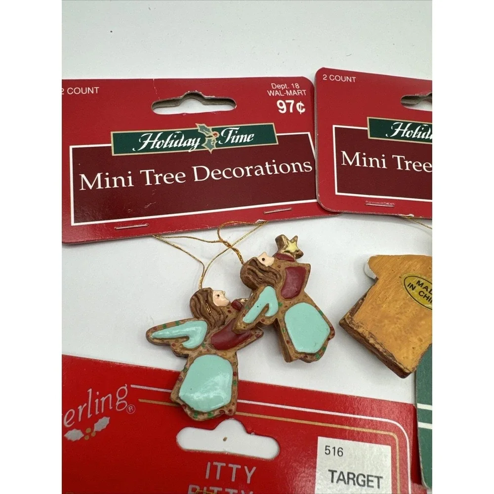 Vintage New Old Stock Mini Tree Christmas Decoration Ornaments‎ Topper Skirt